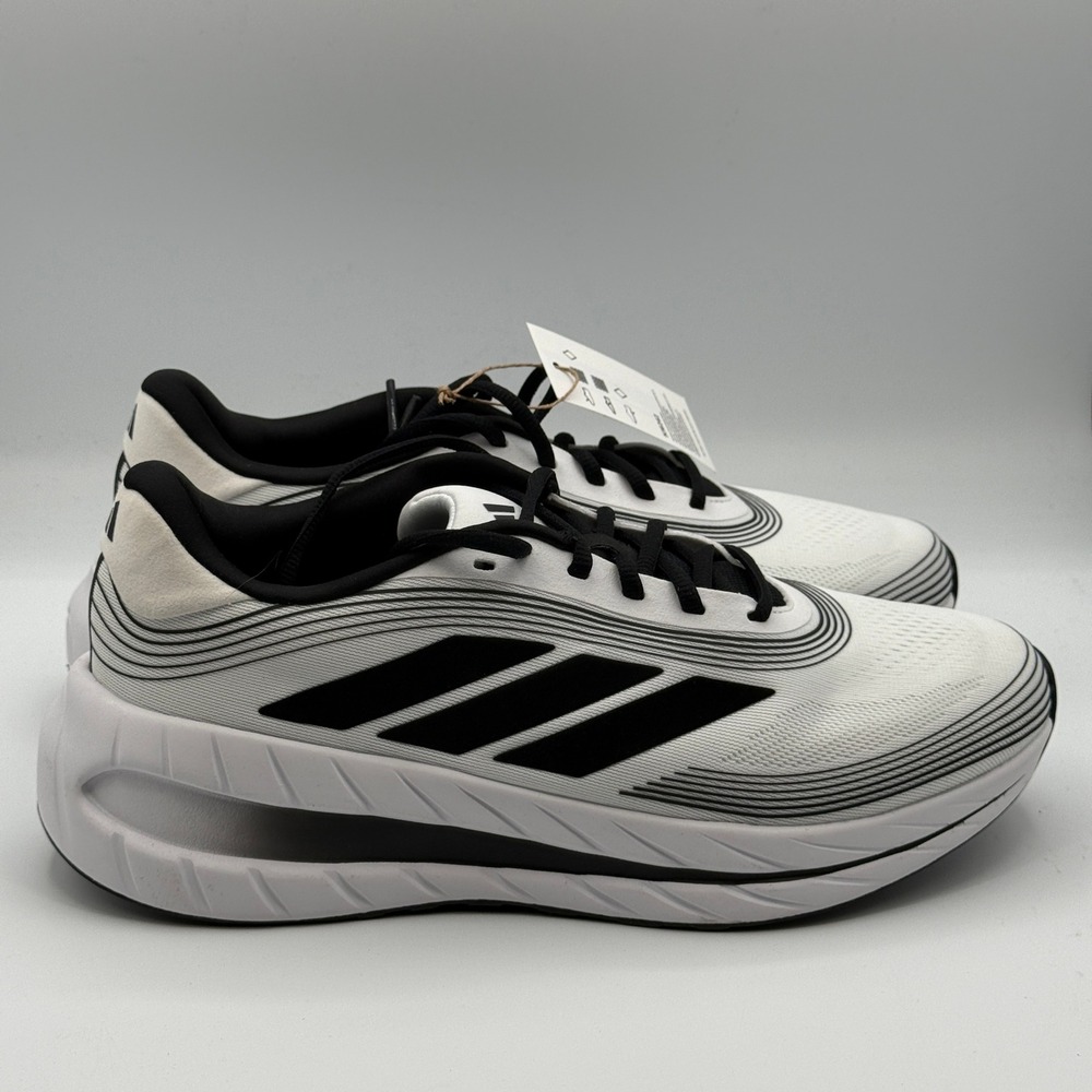 adidas Adipure Shift Shoes Mens Size 9.5 White Black Running KI6242